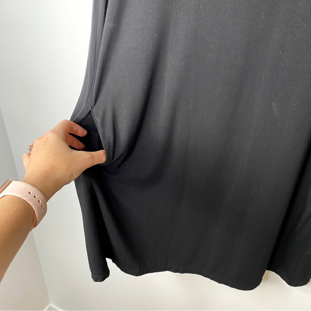 Splendid Charli T-shirt MIDI Dress Pockets Black Size Small - Picture 10 of 11